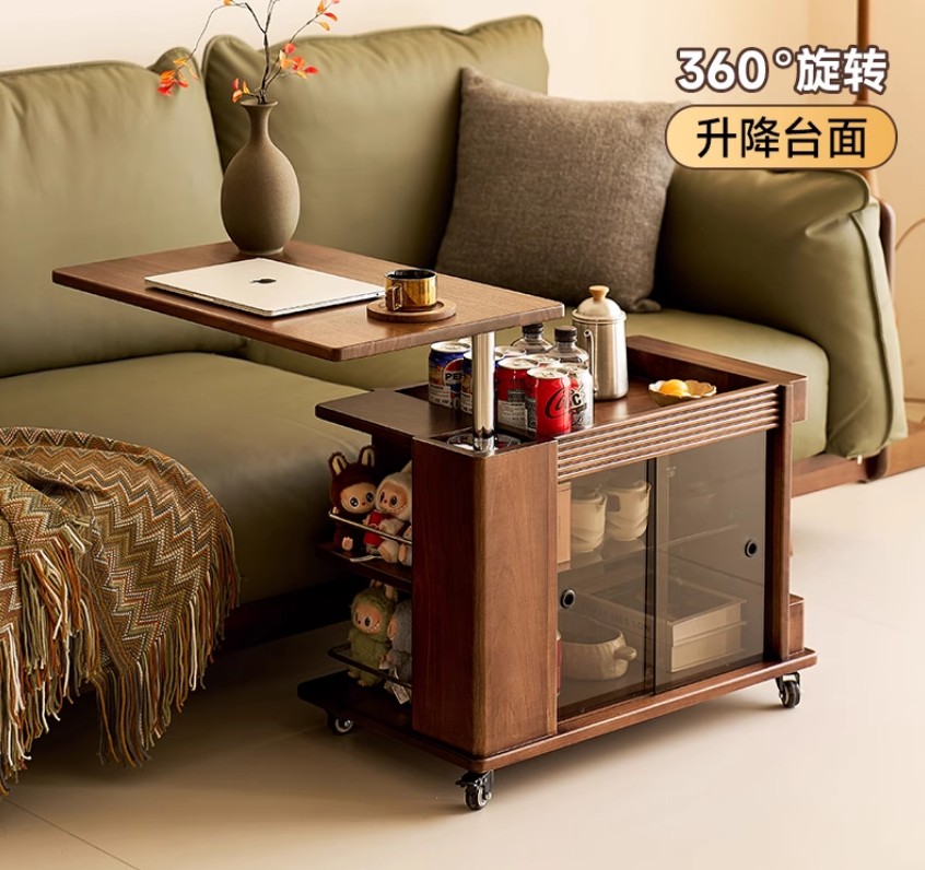 北美黑胡桃70公分贝尔升降茶几Y042-A11-34【全实木】