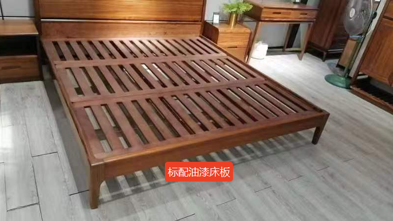 海伦堡乌金木1.5m特价床【标配油漆床板】Y0101-A08
