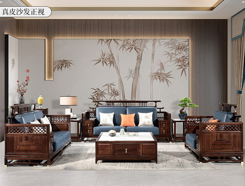 物华天宝系列【三人位（真皮）】Y059-TS027-9008
