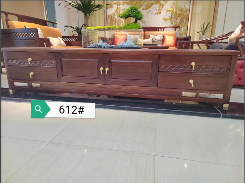 新中式乌金木电视柜Y034-B12-2（612)